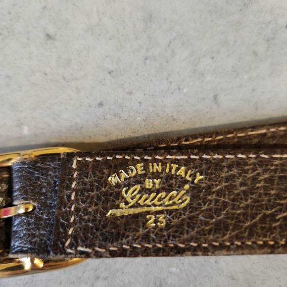 Vintage 70's GUCCI GG Monogram Brown Large Brit Supreme Blondie Shoulder Tote Ba - Picture 3 of 13